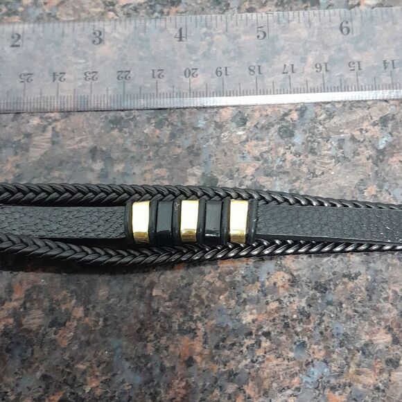 3 Strand Woven Leather Bracelet...NWOT - Picture 8 of 8